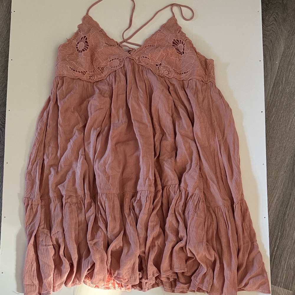 ILLA ILLA Mauve Lace Detail Dress